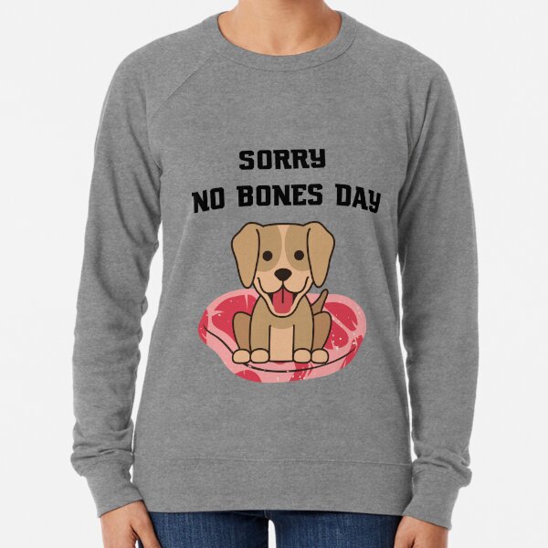 Bones Day Noodles NO BONES DAY Crewneck Sweatshirt No Bones Tik Tok Gift Embroidered Unisex Crewneck No Bones Day Funny Couples Gifts