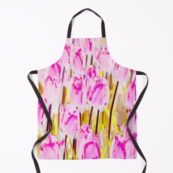 Artikelvorschau, Blühende rosa Tulpen auf goldenem Hintergrund entworfen und verkauft von IraNiva.