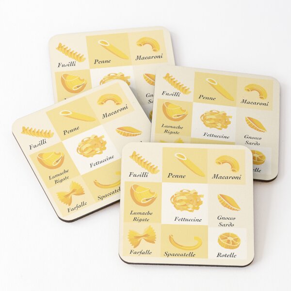 Item preview, Italian pasta types designed and sold by Hola Ilustra.