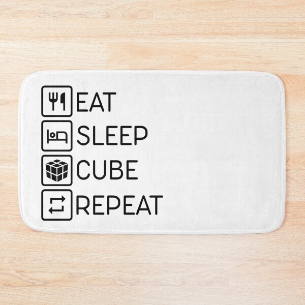 Item preview, Eat Sleep Cube Repeat v.2 (black) designed and sold by Anonymous Badger.