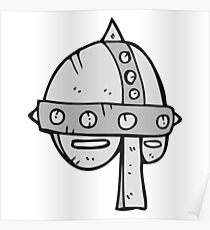 cartoon medieval helmet Poster