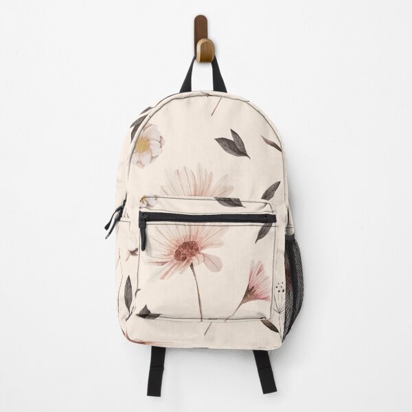 Aperçu de l'œuvre Motif floral aquarelle peint à la main - tons pêche créée et vendue par Marie Young.