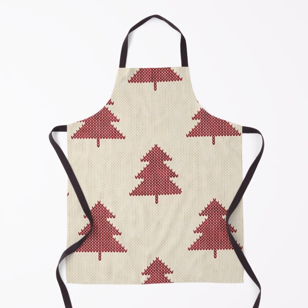 Item preview, Cozy Boho Nordic Knitted Christmas Tree Pattern Neutral and Red designed and sold by Octavia Soldani.