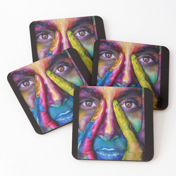 Item preview, Artist multi coloured painted face designed and sold by unhinged-Dictator.