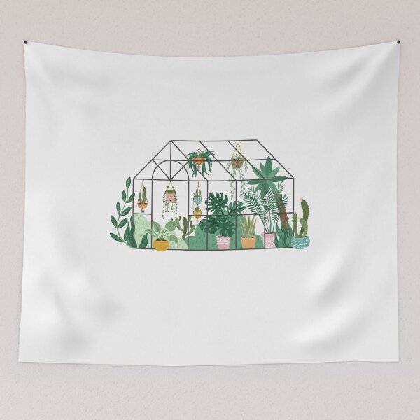 Item preview, Greenhouse Building Nature - Hanging Planters designed and sold by SugarrMonkey.
