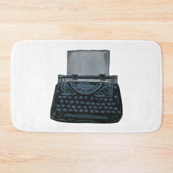 Item preview, Retro Teal Steampunk Typewriter Illustration designed and sold by ZaraRoza.