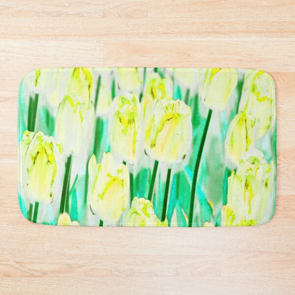 Item preview, Blooming Yellow Tulips on the Light Green Background designed and sold by IraNiva.