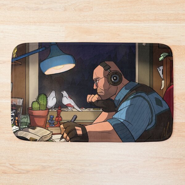 Item preview, Lofi Hiphop Heavy blu night version designed and sold by The-Melon-Owl.