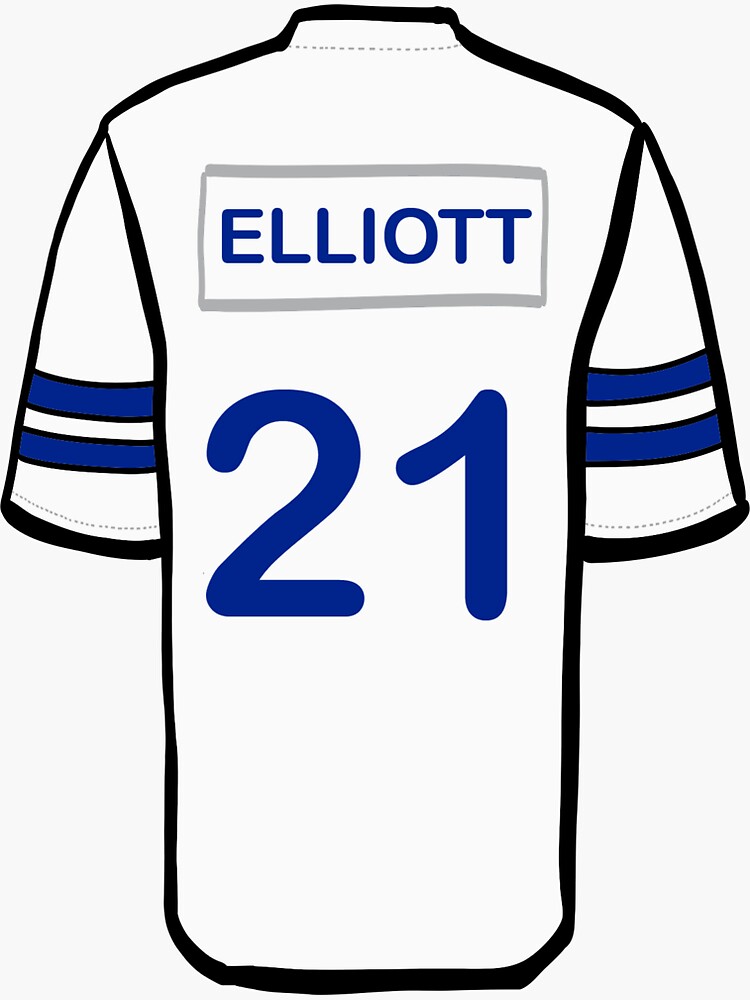 Dallas Cowboys Jersey Elliott Sticker by MadPaddy94