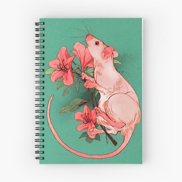 Item preview, White rat with lilies designed and sold by salemfoxy.