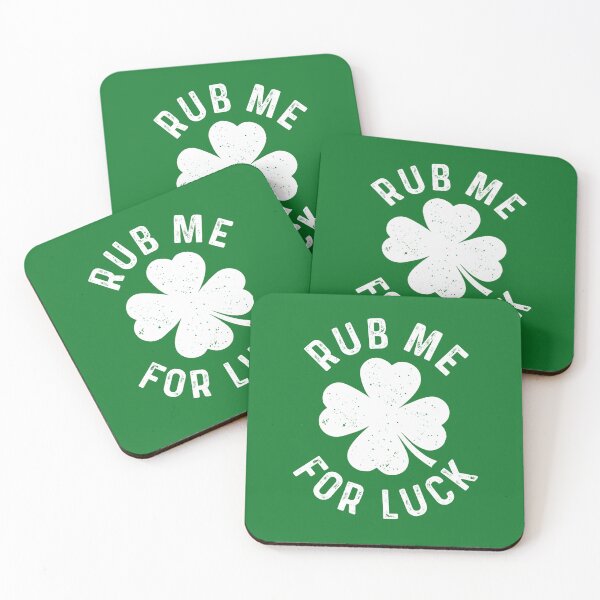 Item preview, Rub Me For Luck St Patricks Day Humor Lucky Shamrock Leaf Design  designed and sold by alenaz.