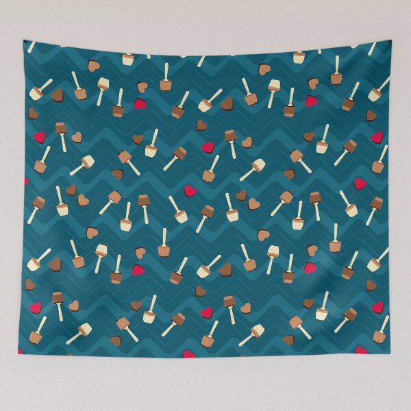 Item preview, Hot Chocolate Spoons on Blue designed and sold by Melissa Plugge-Dekker.