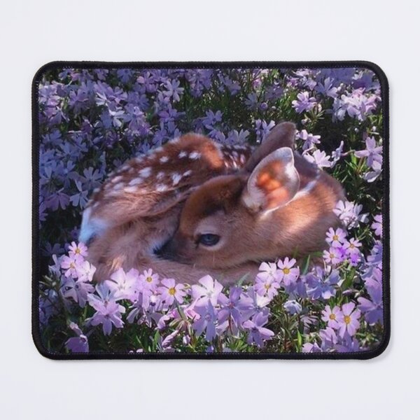 Item preview, cute fawn in the flower meadow designed and sold by salemfoxy.