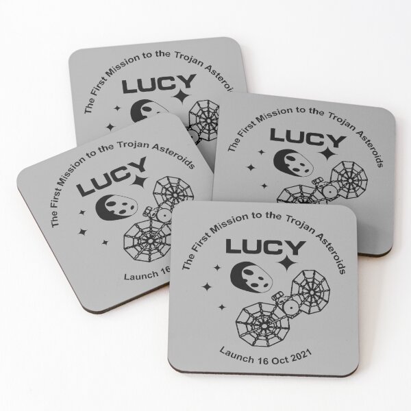 Item preview, NASA Lucy mission logo launch date 16 Oct 2021 (all black) designed and sold by SolidEarthArt.