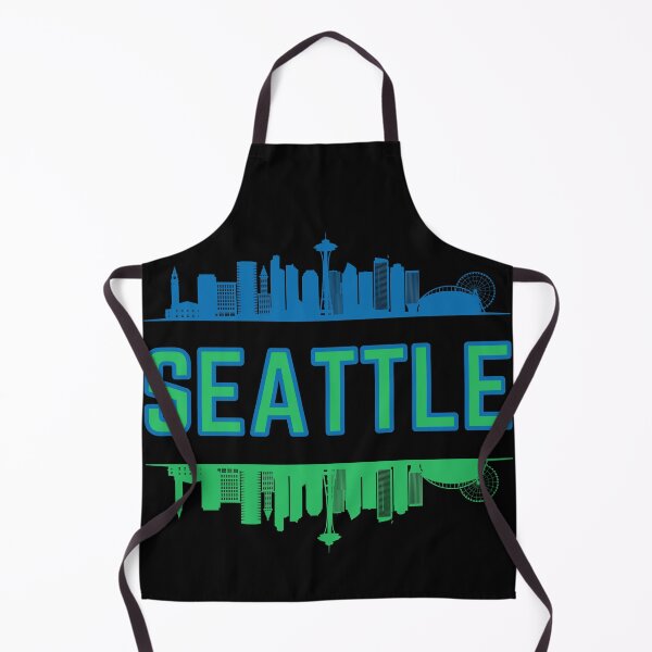 Item preview, Blue and Green Seattle Skyline Design designed and sold by Constant Readers.