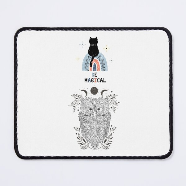 Item preview, Be Magical Black Cat And Owl designed and sold by darknessjeff86.
