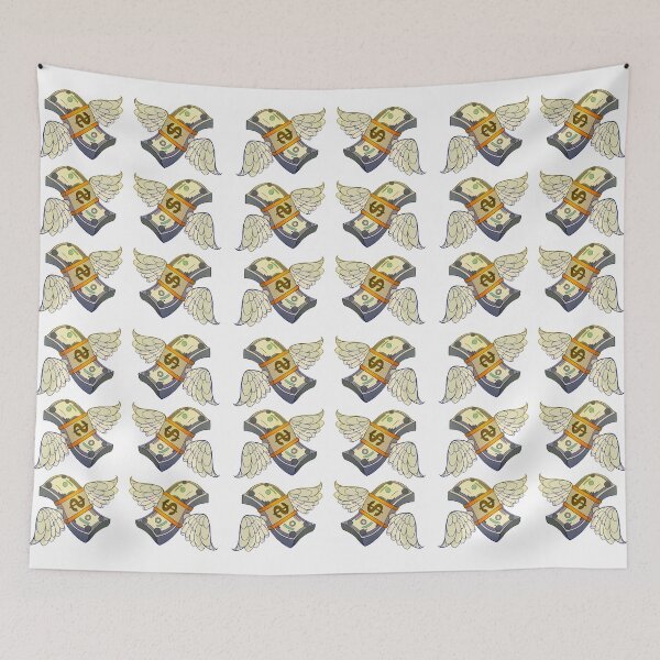 Item preview, Cartoon Flying Dollars Pattern. designed and sold by Violonchella.