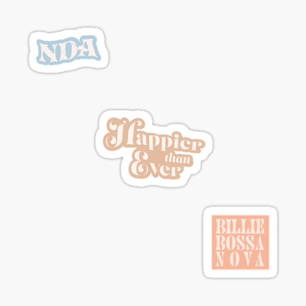 "Happier than Ever Sticker Pack" Sticker for Sale by stubbornlover