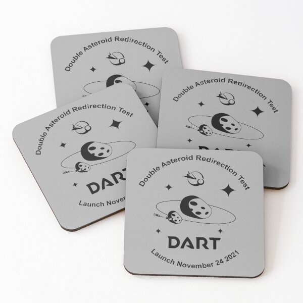 Item preview, NASA DART mission logo launch date 24 Nov 2021 (all black) designed and sold by SolidEarthArt.