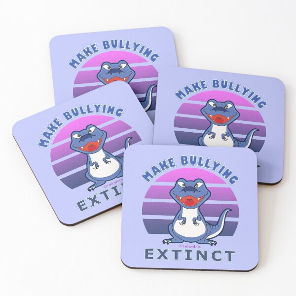 Item preview, Make Bullying Extinct For Unity Day, Purple Dinosaur Illustration - Yellowbox ink painting designed and sold by twyellowbox.