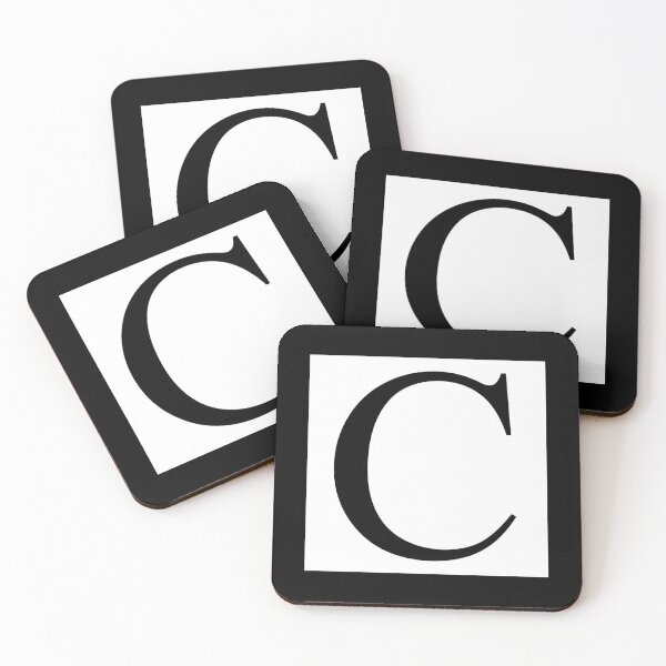 Item preview, The Letter C Black on White 5748 designed and sold by Art in My Loft.