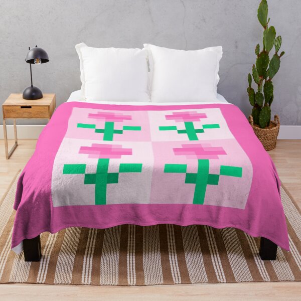 Item preview, Pink Pixel Marigold Flowers designed and sold by rin3d .