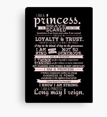 I Am a Princess (version 2) Canvas Print
