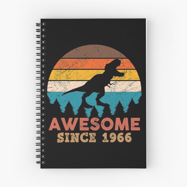 Item preview, Awesome Since 1966 Retro Vintage Dinosaur 55th Birthday Gift designed and sold by designbychow.