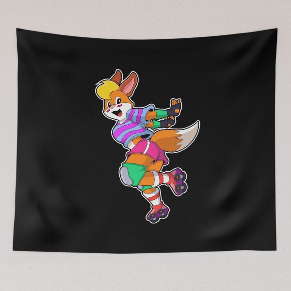 Item preview, Fox as Inline Skater with Inline Skates designed and sold by Snabdesign84.