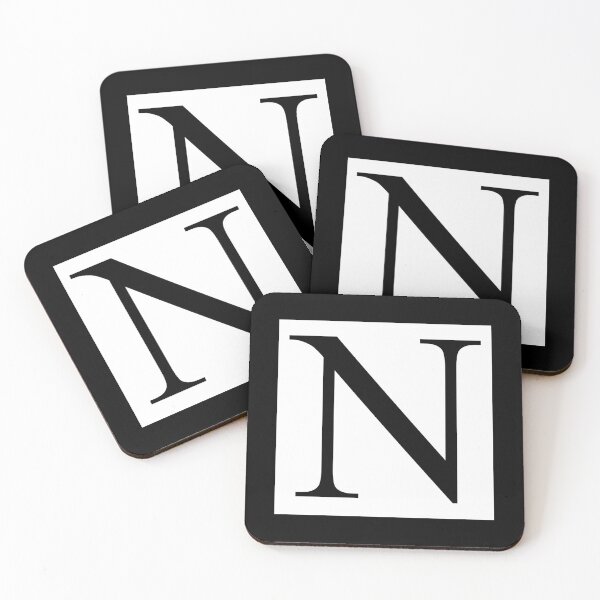 Item preview, The Letter N Black on White 5748 designed and sold by Art in My Loft.