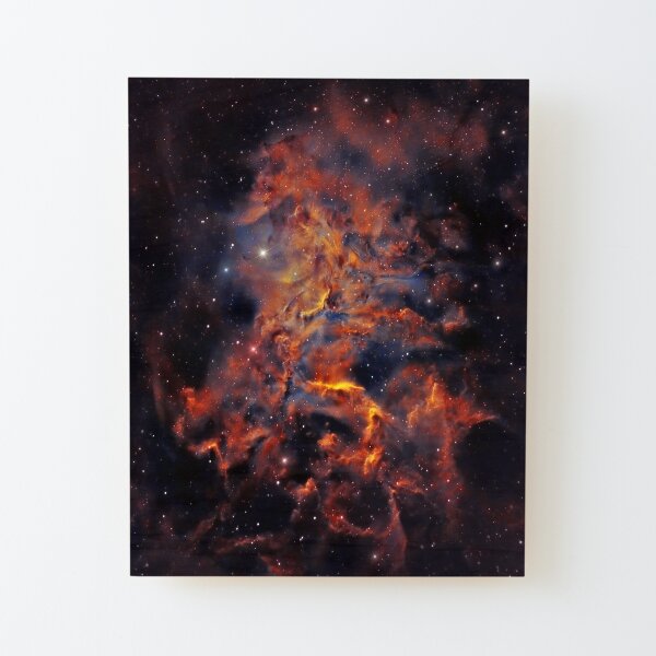 Flaming Star Nebula HD! Wood Mounted Print