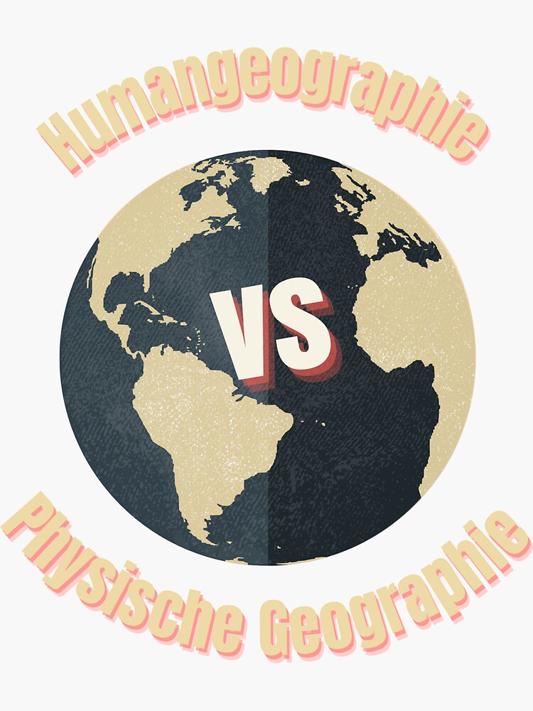 "Human geography vs physical geography" Sticker for Sale by Indy