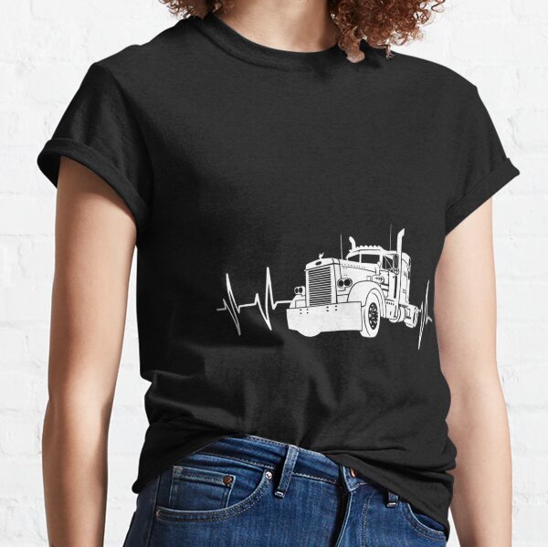 Trucker Heartbeat Big Rig Trucking For Truck Drivers Classic T-Shirt
