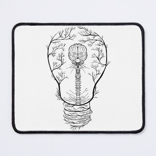 Item preview, Brain Light Bulb (Black) designed and sold by CUNeuroscience.