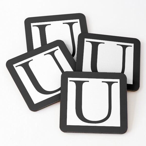 Item preview, The Letter U Black on White 5748 designed and sold by Art in My Loft.