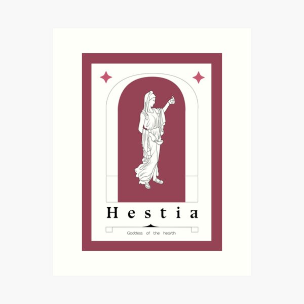 Item preview, Hestia Greek Goddess Sculpture Art Print designed and sold by IrisNook.