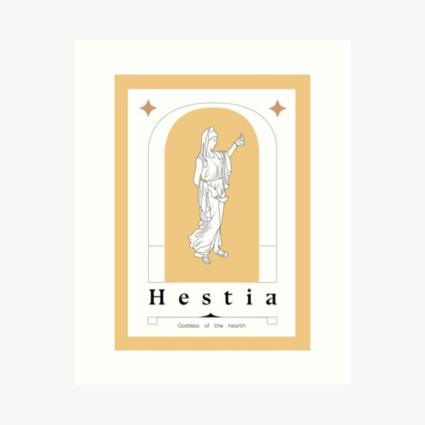 Item preview, Hestia Greek Goddess Sculpture Art Print designed and sold by IrisNook.