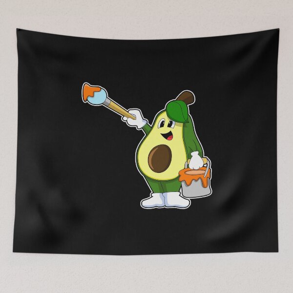 Item preview, Avocado as Painter with Paint brush designed and sold by Snabdesign84.
