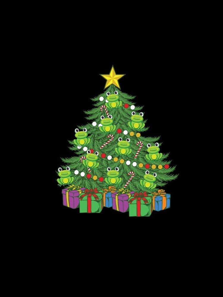 Aperçu 4 sur 4. Coque iPhone avec l'œuvre Frog Christmas Tree Cute Frog Ornaments Pet Frog Gear créée et vendue par DynamicDesign.