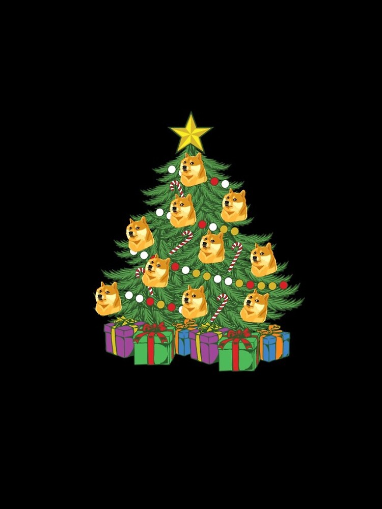 Aperçu 4 sur 4. Coque iPhone avec l'œuvre Dogecoin Christmas Tree Crypto Doge Ornaments Dogecoin Gear créée et vendue par DynamicDesign.