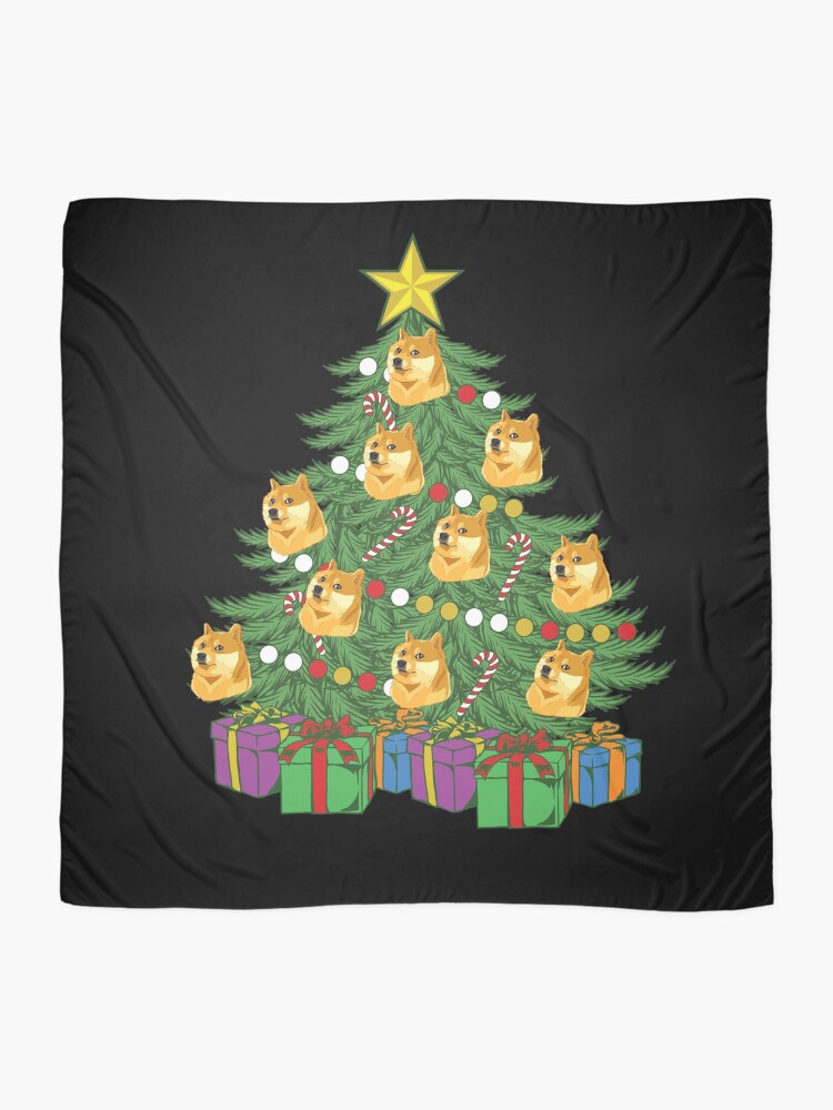 Thumbnail 2 von 3, Tuch, Dogecoin Christmas Tree Crypto Doge Ornaments Dogecoin Gear designt und verkauft von DynamicDesign.