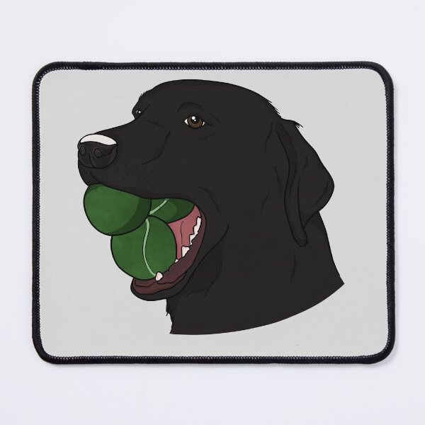 Item preview, Black Labrador with Tennis Balls  designed and sold by rmcbuckeye.