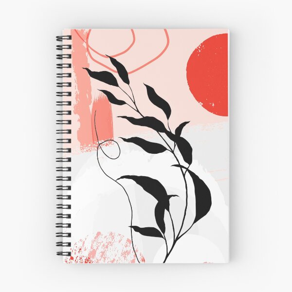 Item preview, Abstract Tropical Nature Minimalist Eucalyptus Twig Branch Watercolor Boho Minimalist geometry Art warm earthy tones pastel colors solid soft gradient shapes rust sun XI designed and sold by AbstractTrace.