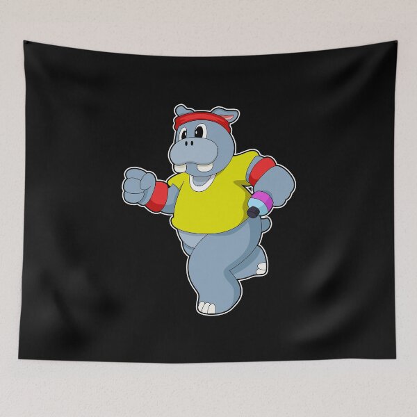 Item preview, Hippo at Running designed and sold by Snabdesign84.
