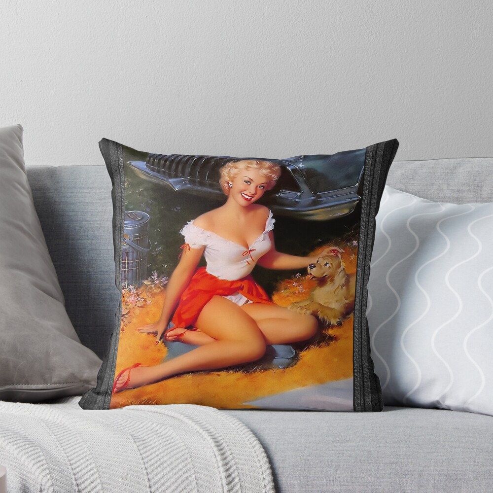 Play With Me by Bill Medcalf Wall Decor Xzendor7 Old Masters Art Reproductions Decorative Art Print Throw Pillow