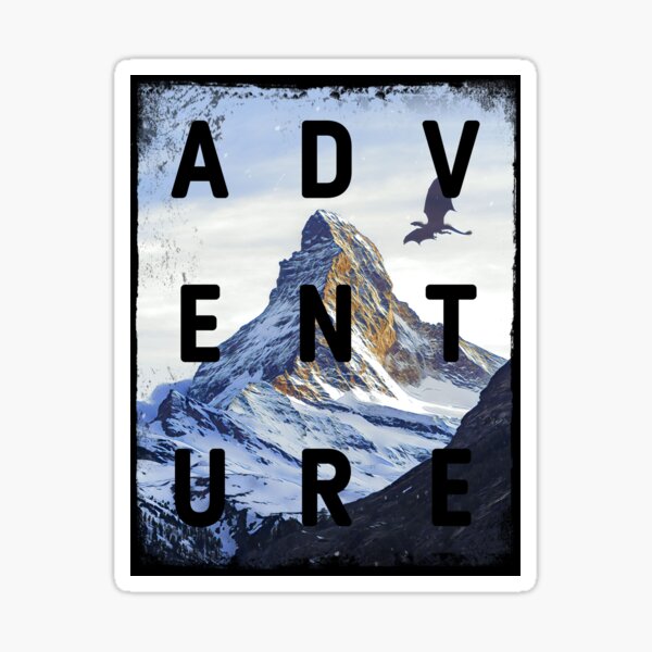 Vista previa del artículo con la obra «Aventura - Montaña Solitaria - Dragón - Fantasía», diseñado y vendido por Fenay Designs.