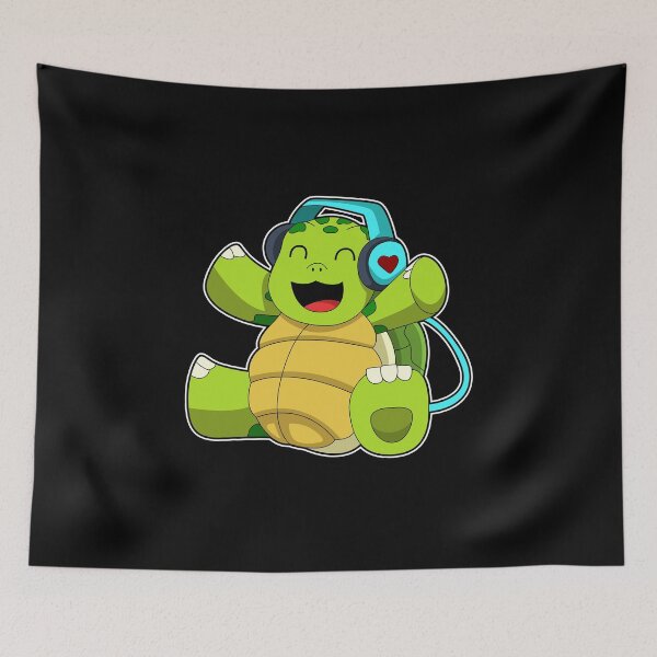 Item preview, Turtle at Music with Headphone designed and sold by Snabdesign84.