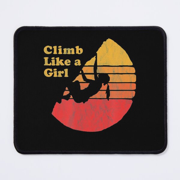 Item preview, Climb Like a Girl Distressed Retro Rock Climbing 08s designed and sold by GabiStock.