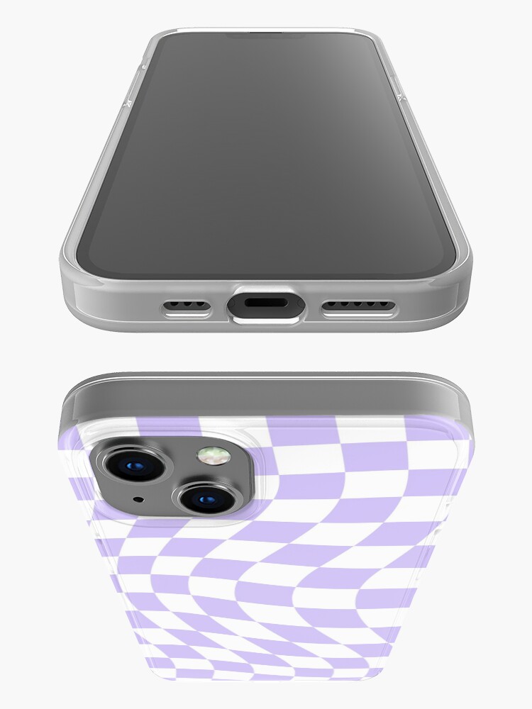 Alternate view of Abstract Lilac Checkerboard iPhone Case