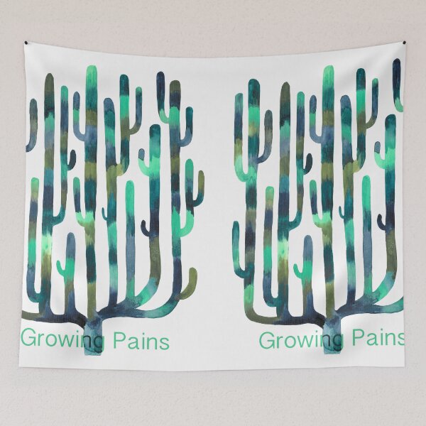 Item preview, Watercolor Cactus Design in Green and Blue Tones - Growing Pains designed and sold by nabeArtist.